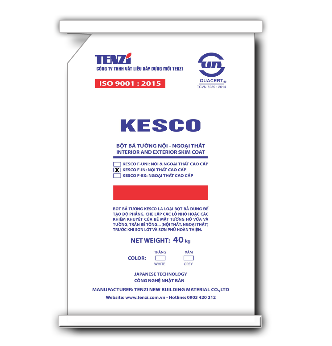 Nên sử dụng các loại bột bả tường của nội thất cao cấp thương hiệu KESCO F-IN.