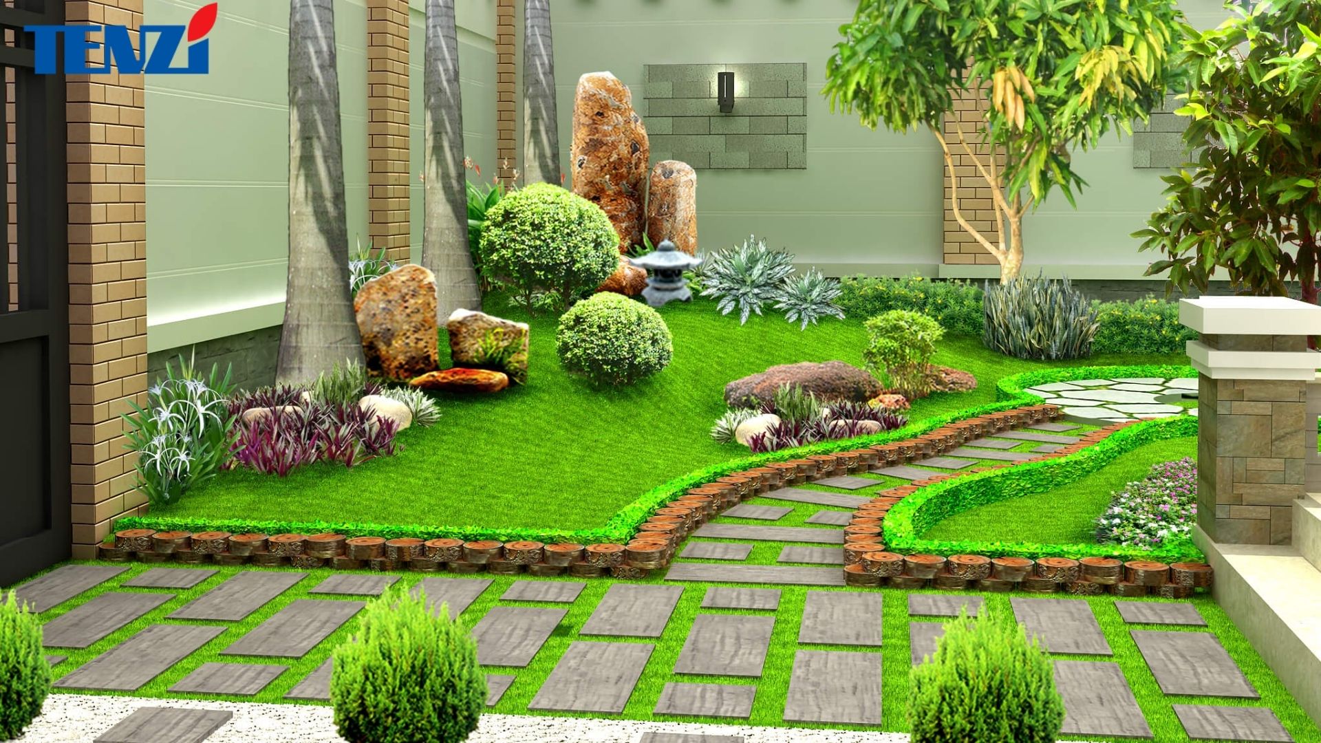 Để đảm bảo tính thẩm mỹ của một khoảng sân vườn đẹp, việc dựa vào “chủ thể” thiết kế là điều quan trọng nhất